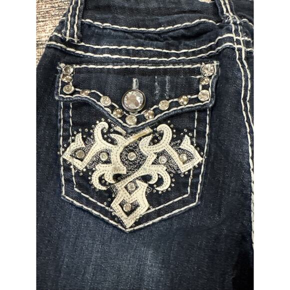 LA Idol USA Jeans Blue Bootcut Embellished Denim Women's Size 9 W: 32 L: 18 - Picture 15 of 16